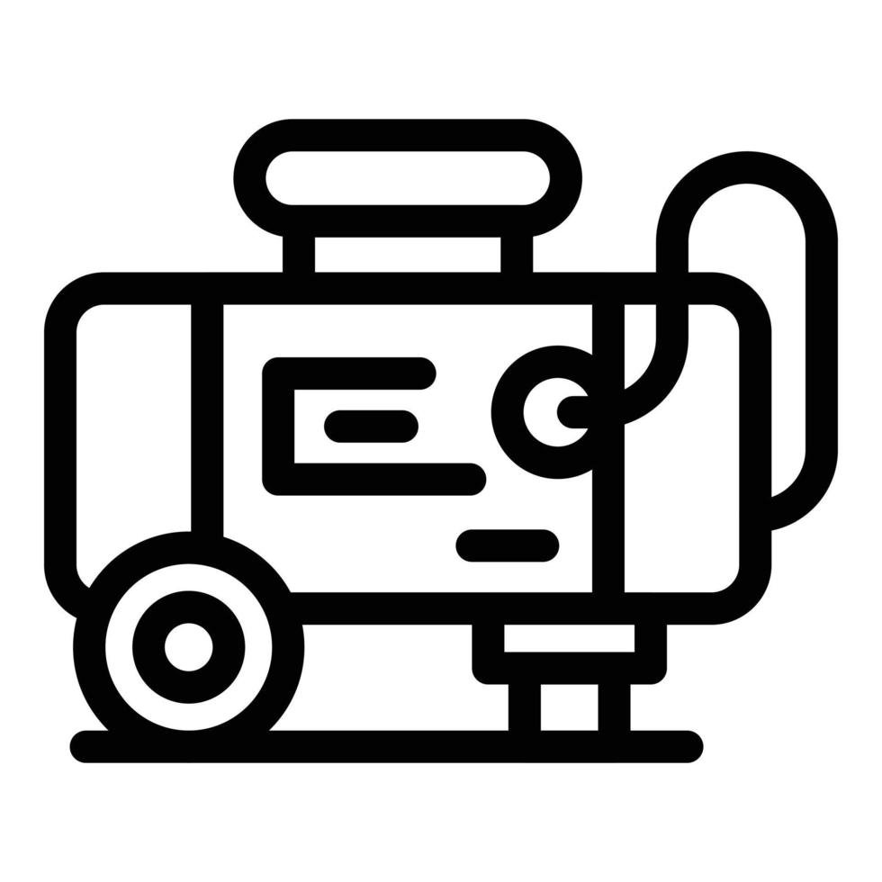 Wheel compressor icon, outline style vector