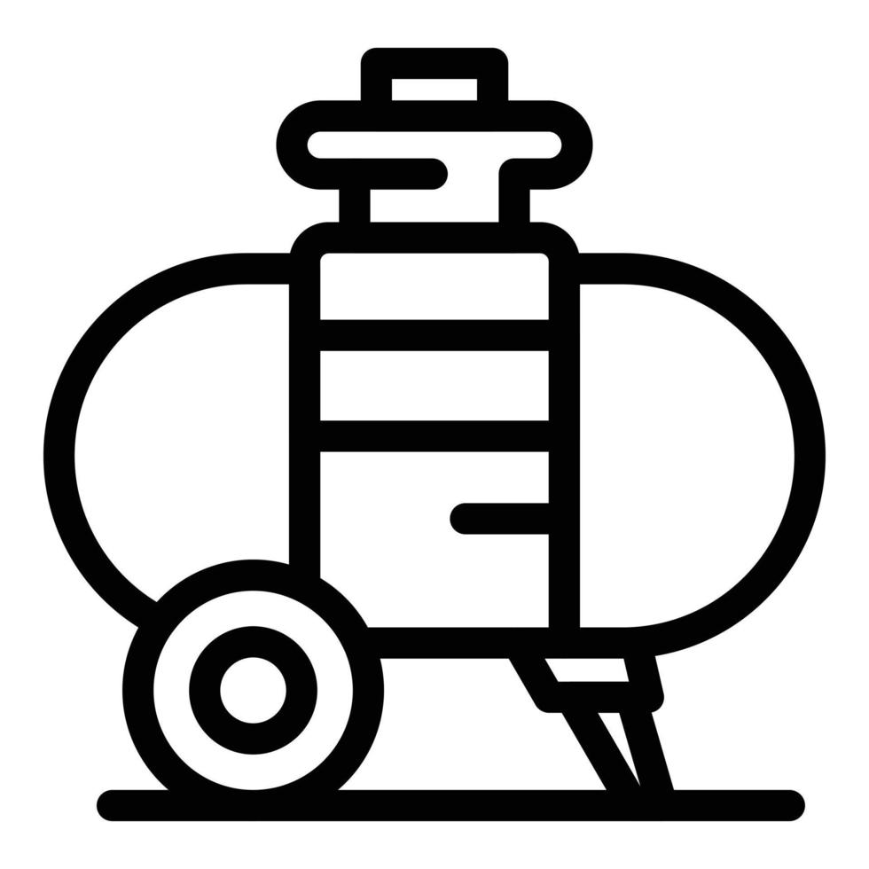 Panel air compressor icon, outline style vector