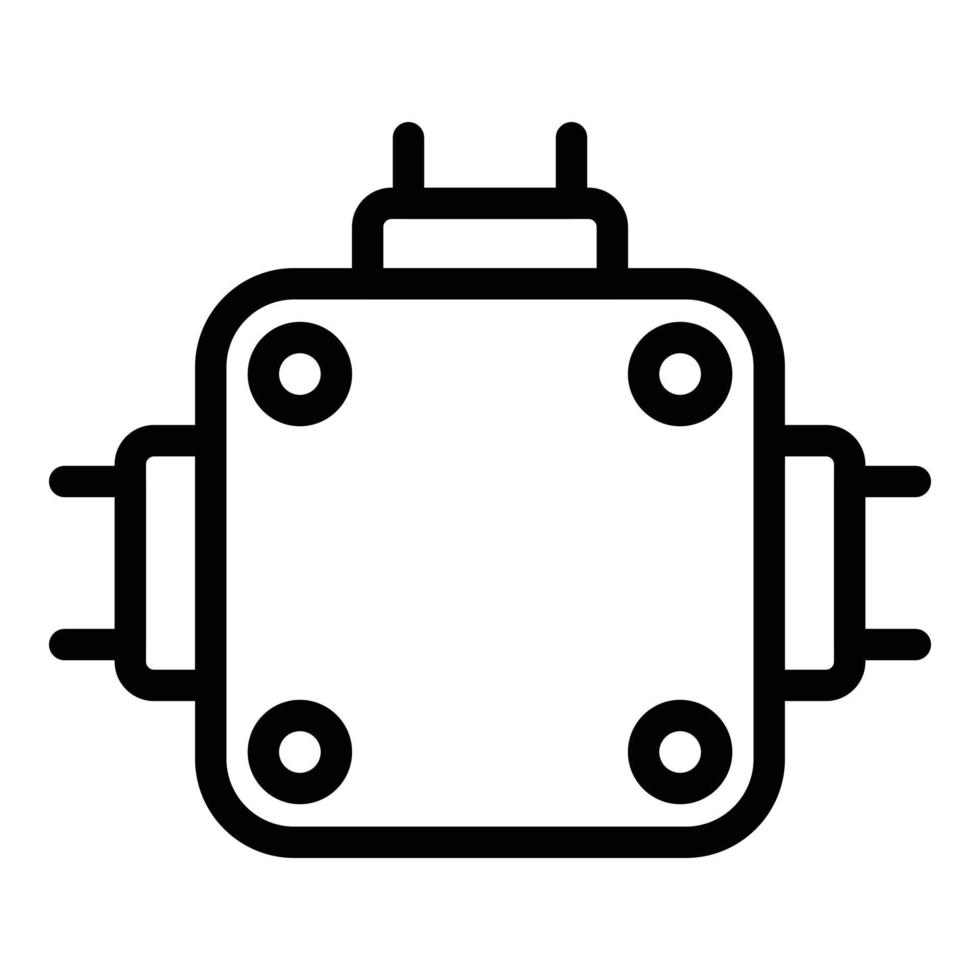Tool junction box icon, outline style vector