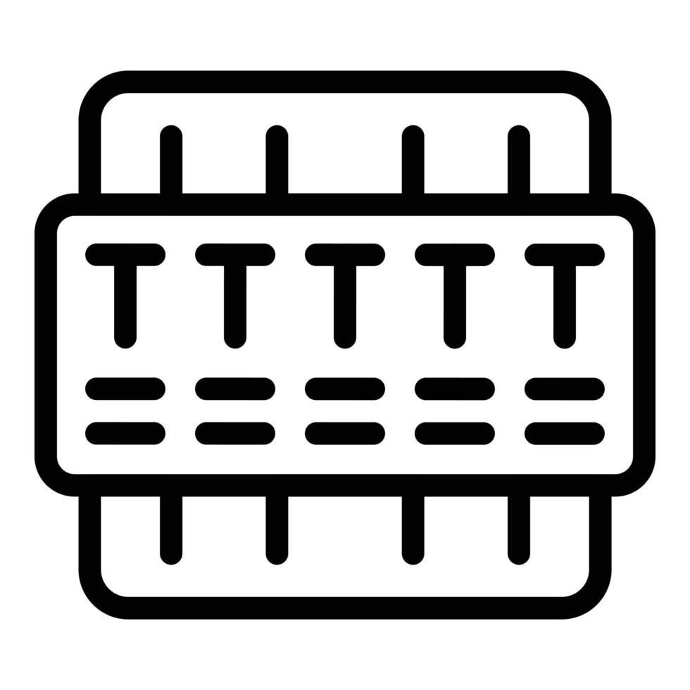 Junction box icon, outline style vector