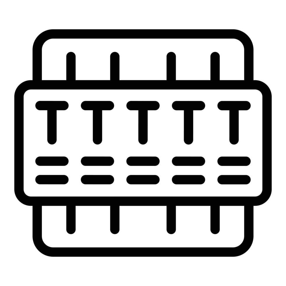 Junction box icon, outline style vector