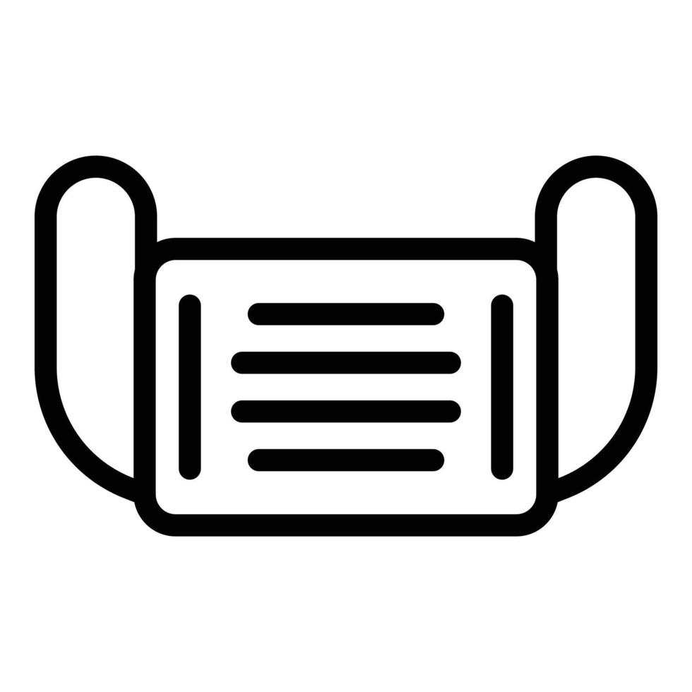 Safety face mask icon, outline style vector