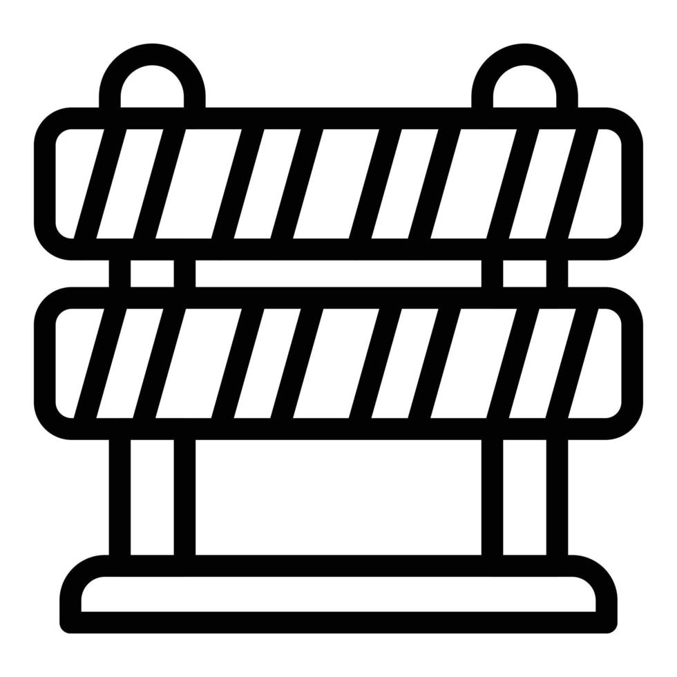 Block barrier icon, outline style vector