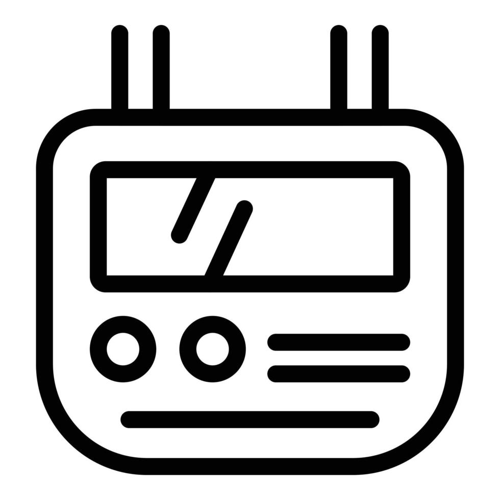 Home cablebox icon, outline style vector