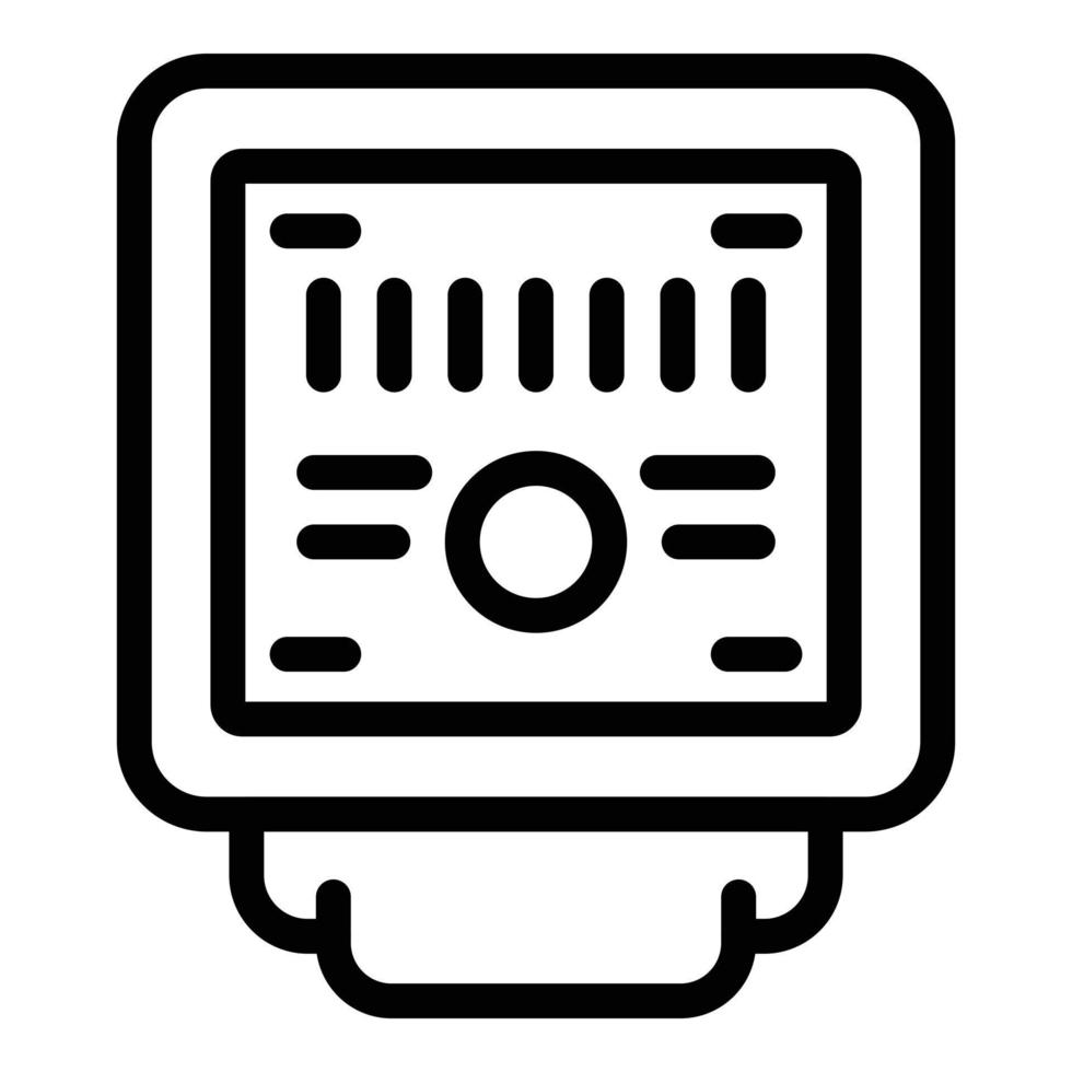 Electrical junction box icon, outline style vector