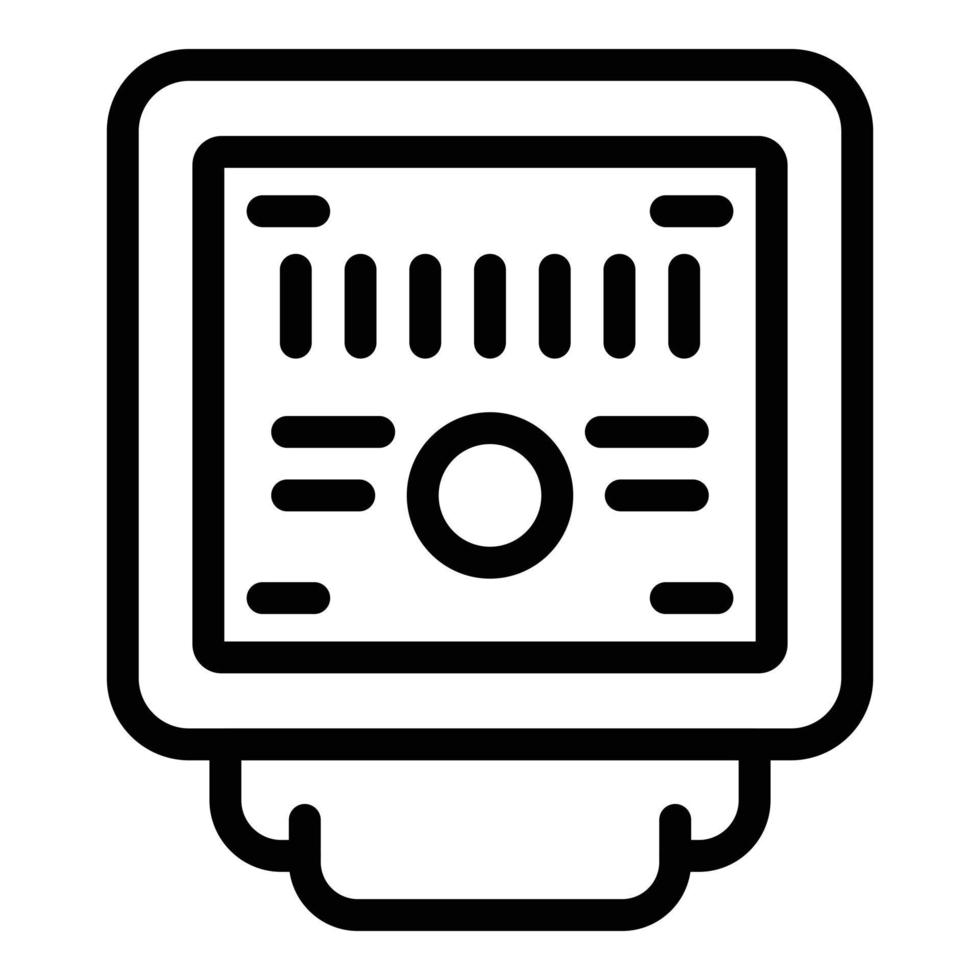 Electrical junction box icon, outline style vector