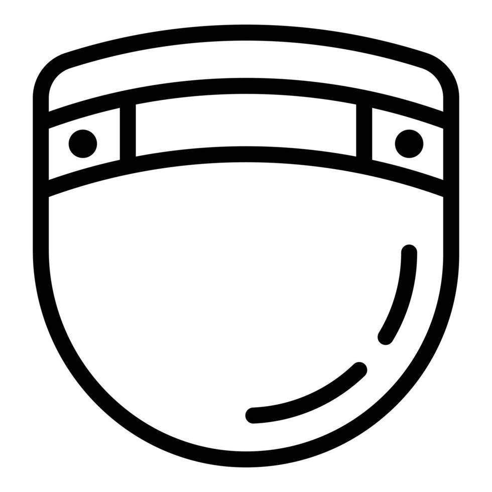 Prevention face shield icon, outline style vector