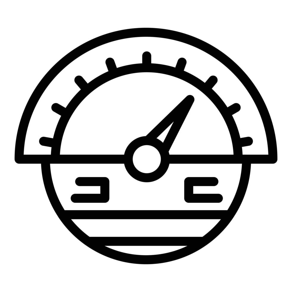icono del salpicadero del coche de velocidad, estilo de contorno vector