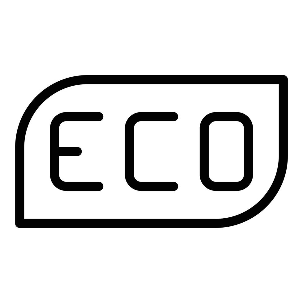Eco car dashboard icon, outline style vector