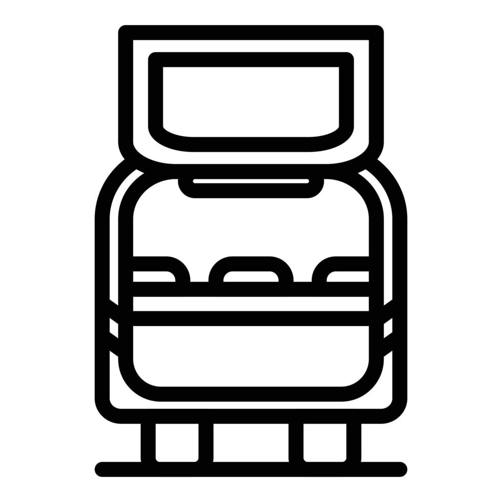 Vehicle boot icon, outline style vector
