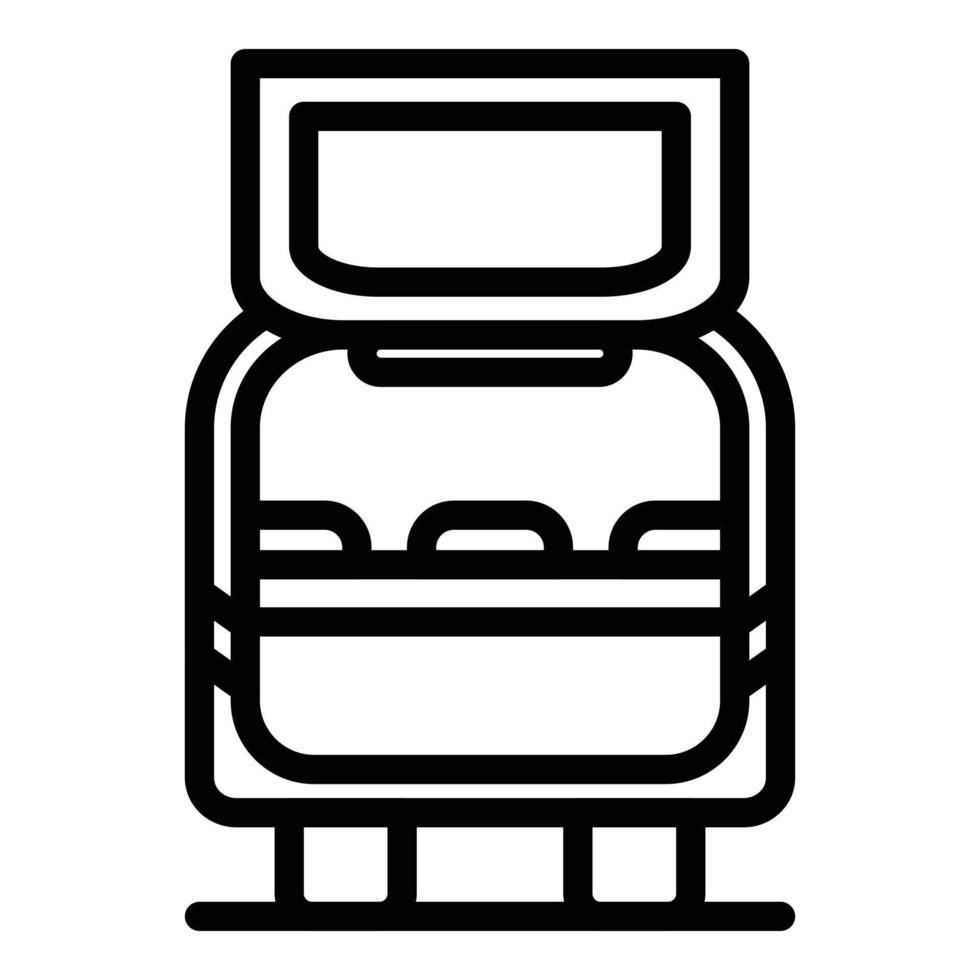 Vehicle boot icon, outline style vector