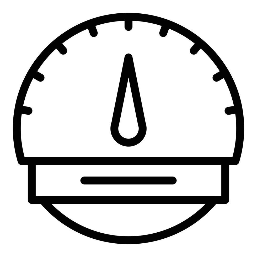 Rpm car dashboard icon, outline style vector