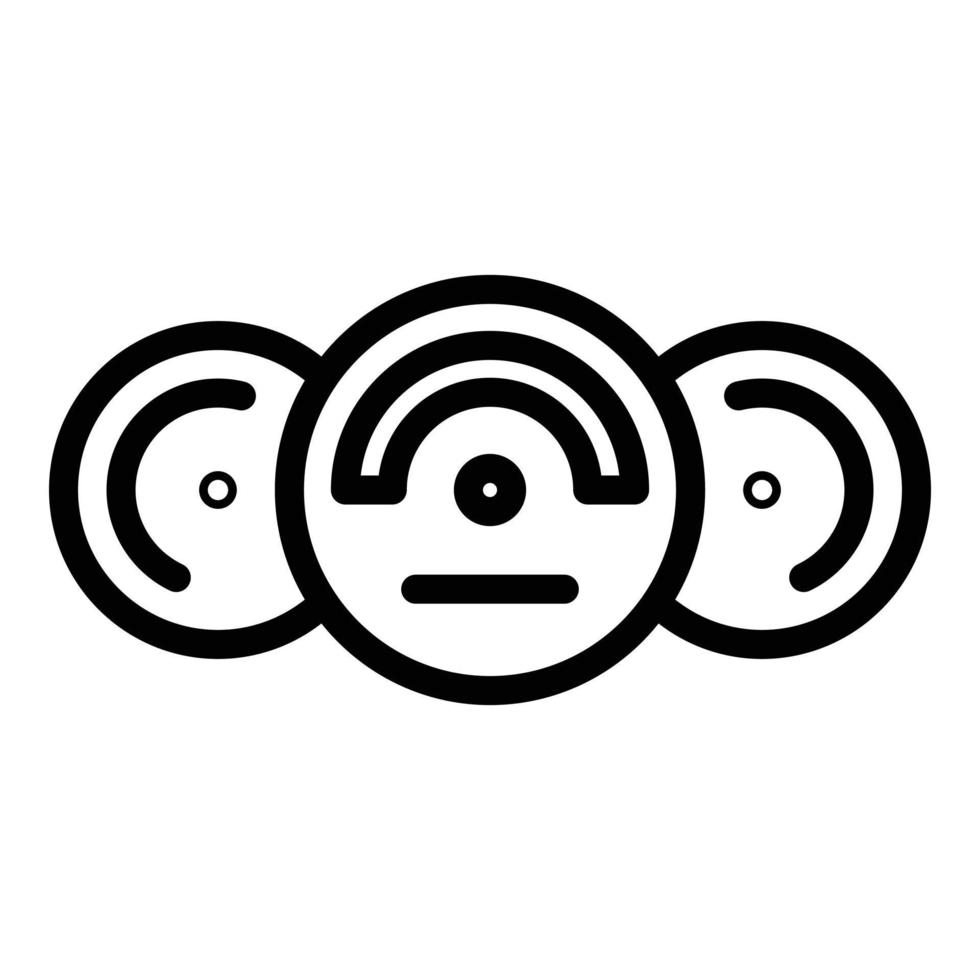 Model car dashboard icon, outline style vector