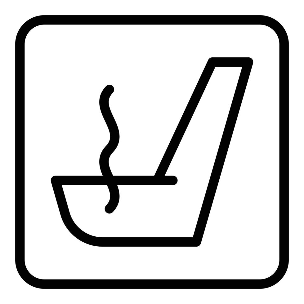 icono del salpicadero del coche del asiento, estilo de esquema vector