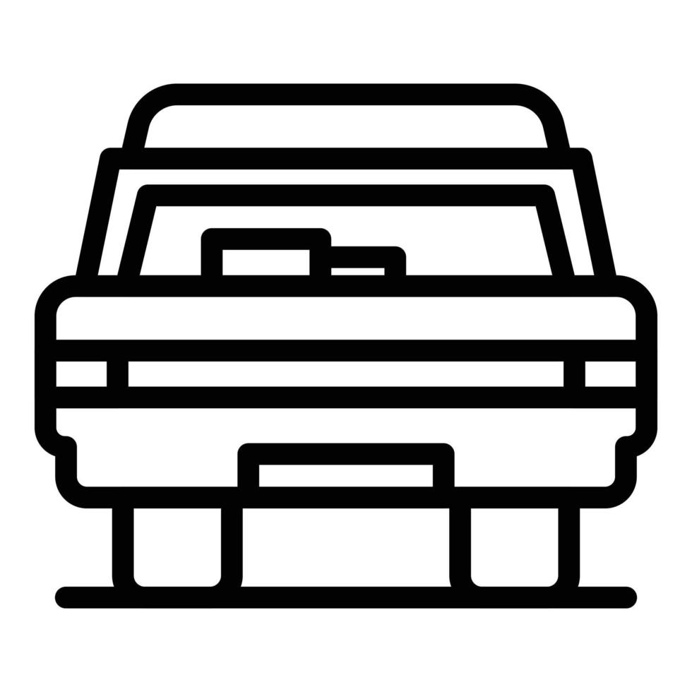 icono de tapa de coche abierto, estilo de esquema vector
