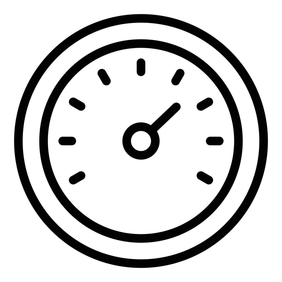 Tachometer car dashboard icon, outline style vector