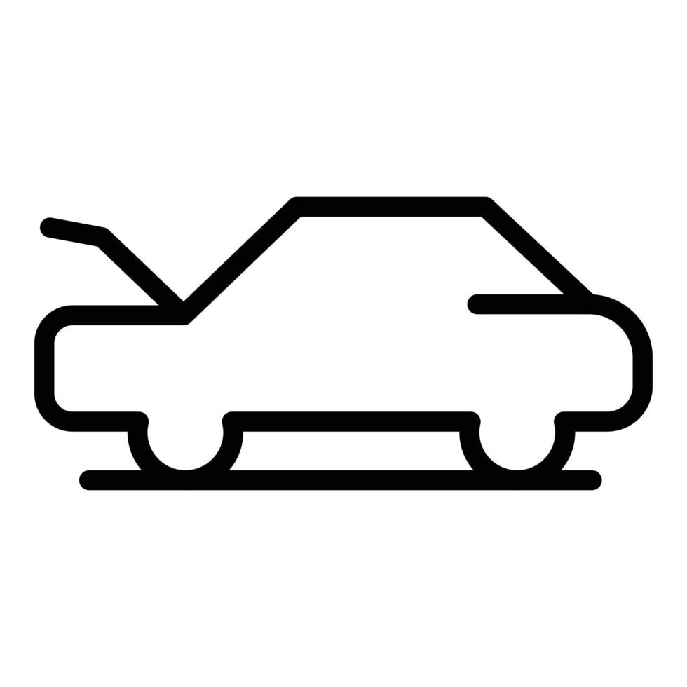 Open front dashboard icon, outline style vector