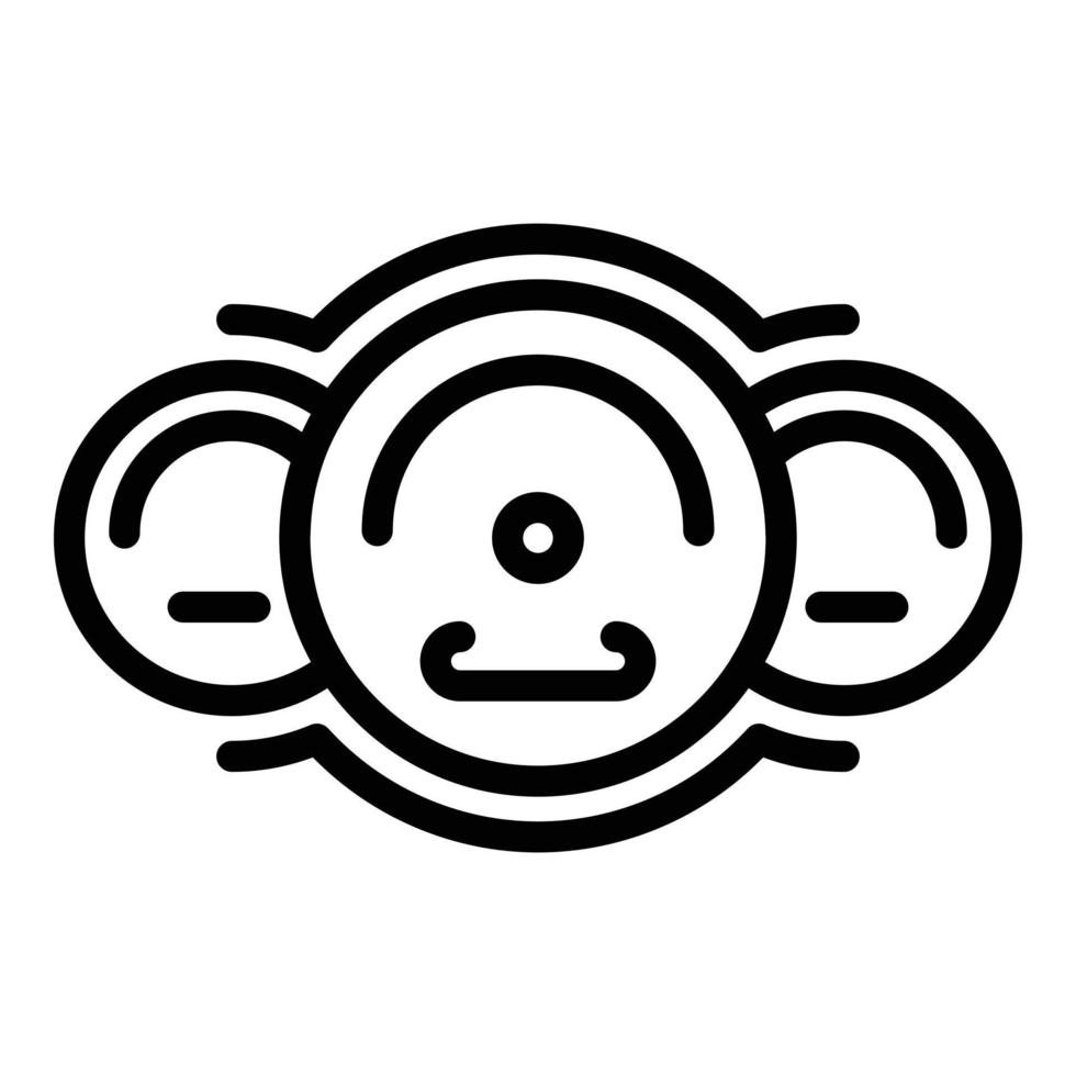Modern car dashboard icon, outline style vector