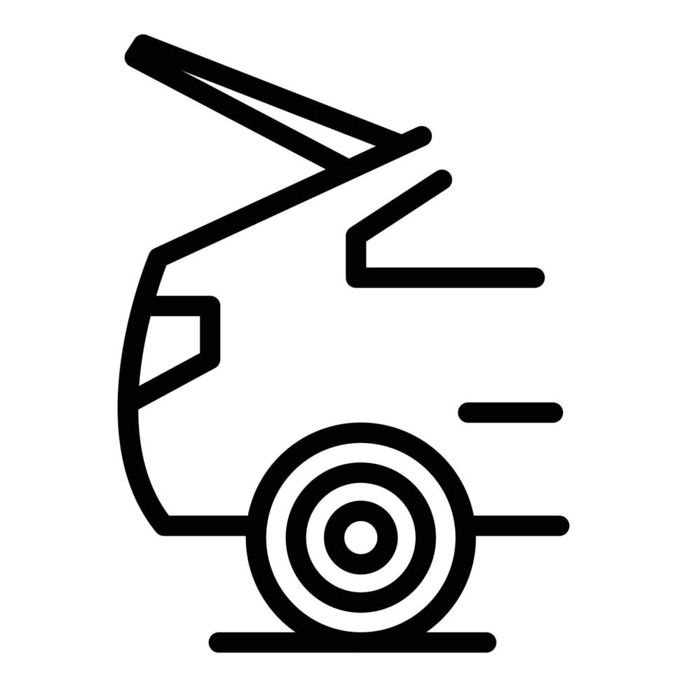 Open trunk icon, outline style vector