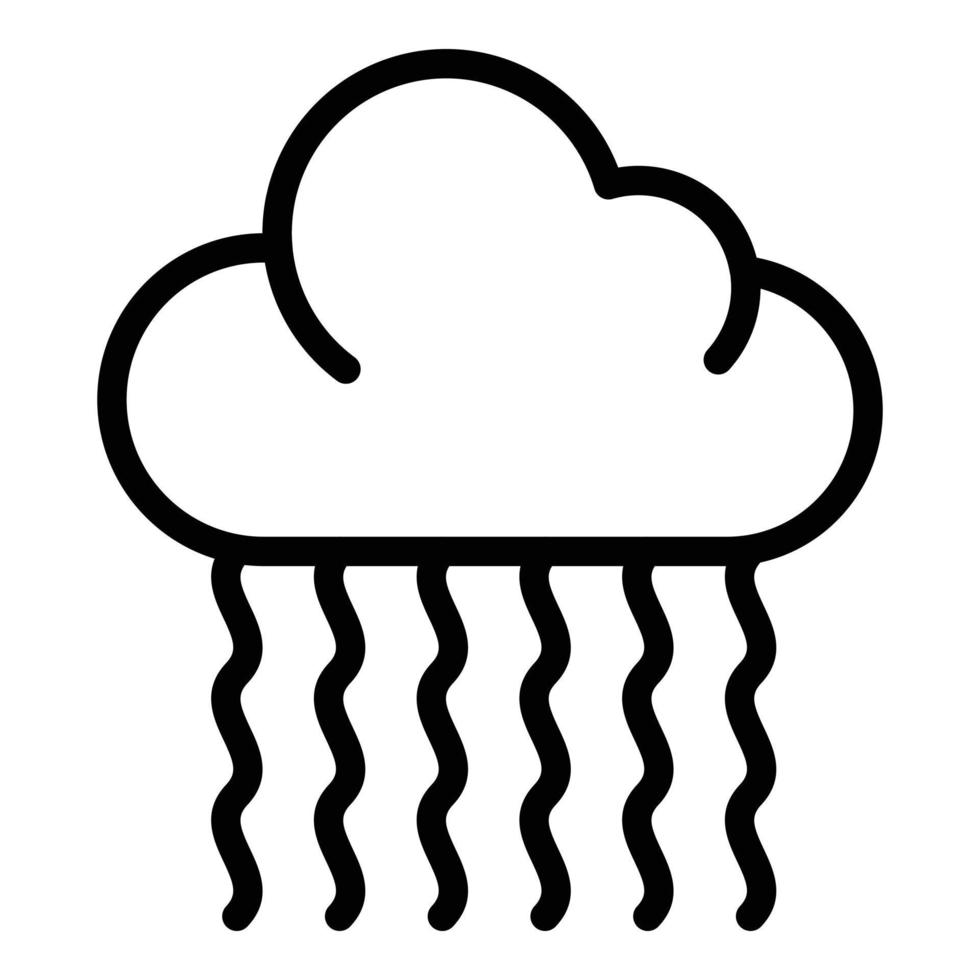 Heavy rain icon, outline style vector