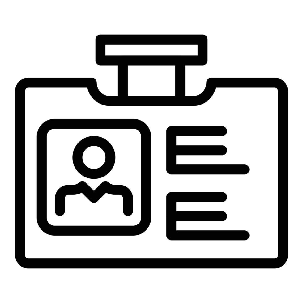 Event id card icon, outline style vector