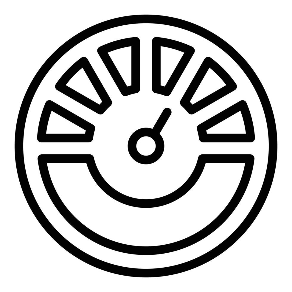 Car dashboard gauge icon, outline style vector