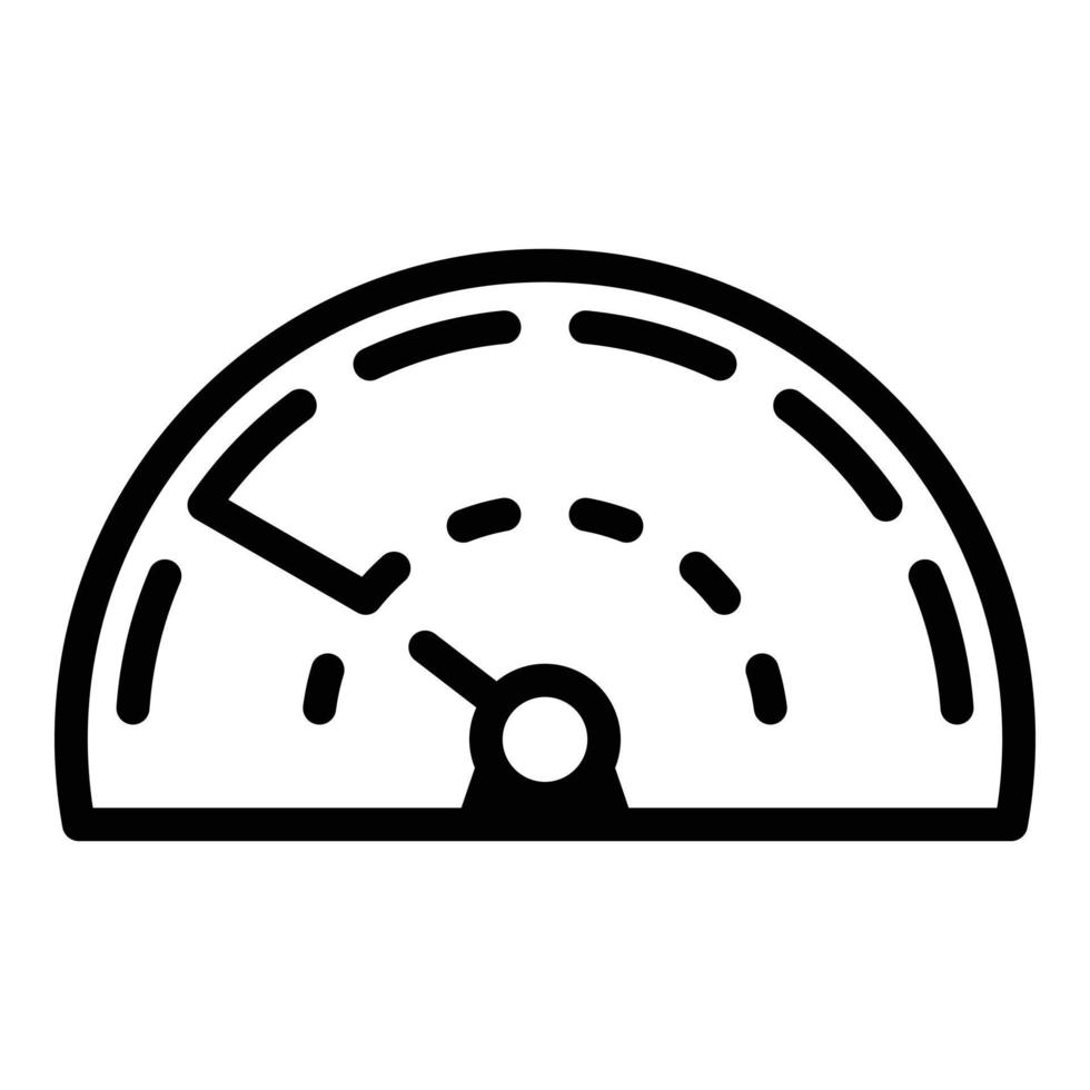 Digital car dashboard icon, outline style vector