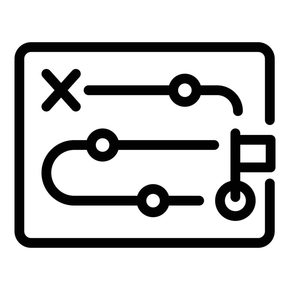 icono de itinerario, estilo de esquema vector