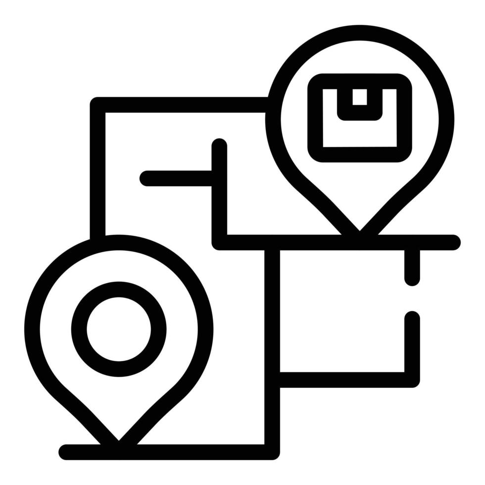 Guide itinerary icon, outline style vector