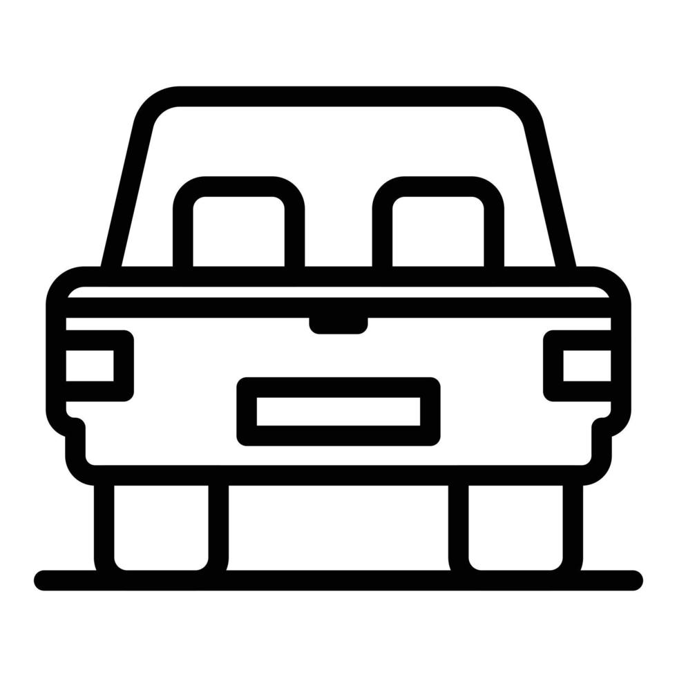 icono de la puerta del maletero del coche, estilo de esquema vector