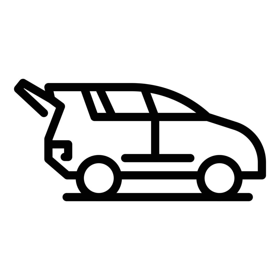 Trunk car icon, outline style vector