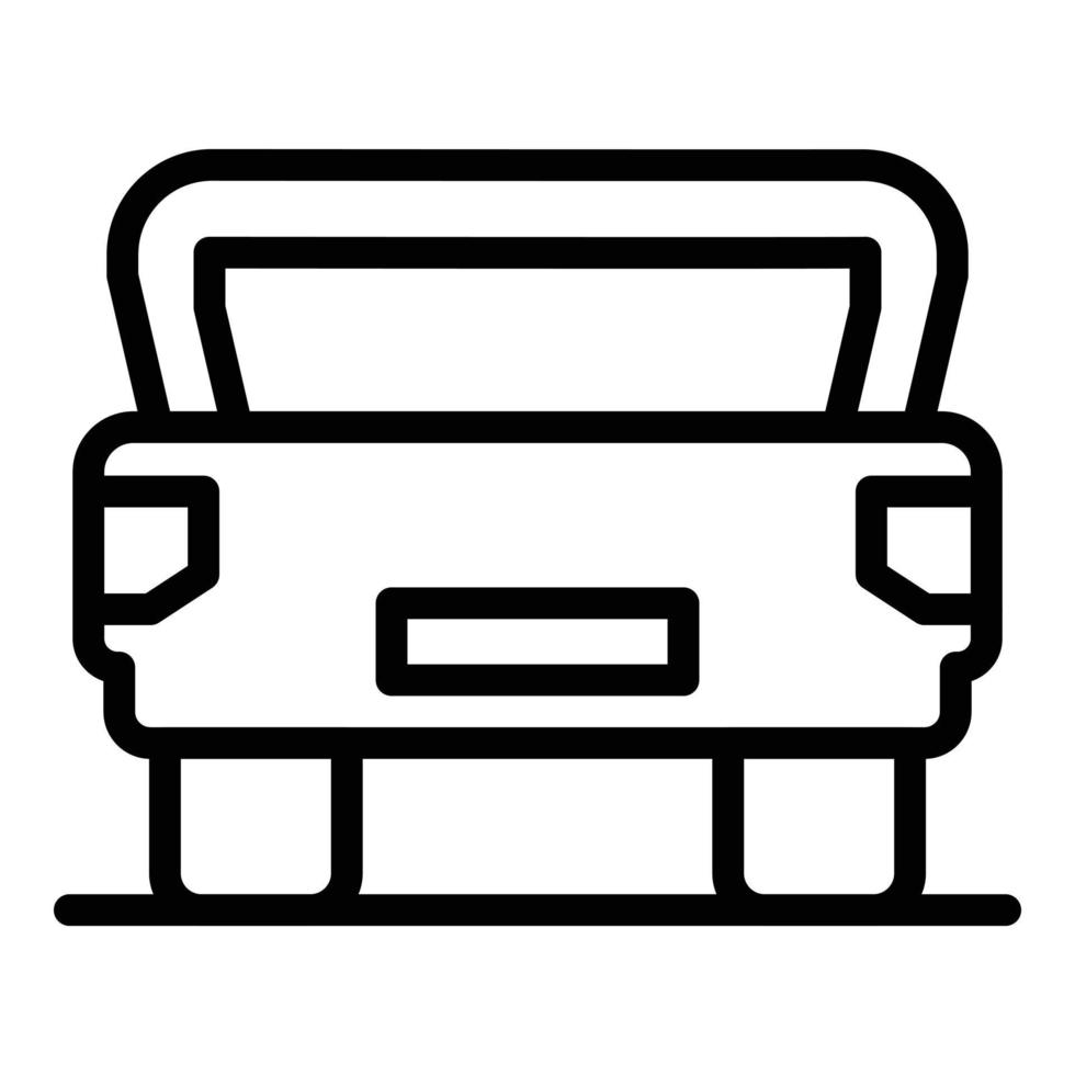 Open trunk door icon, outline style vector