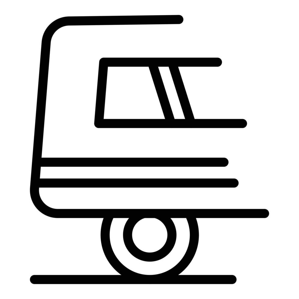 Truck trunk icon, outline style vector