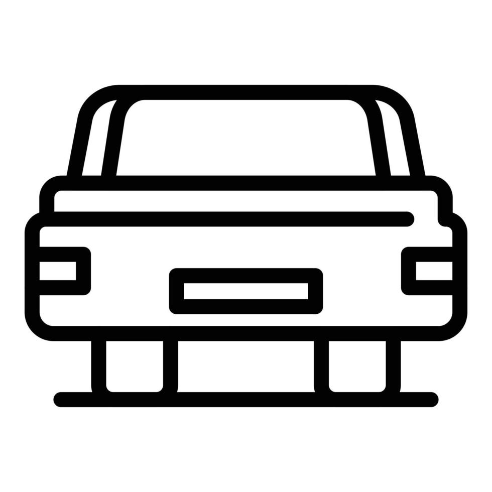 icono de la tapa del coche, estilo de esquema vector