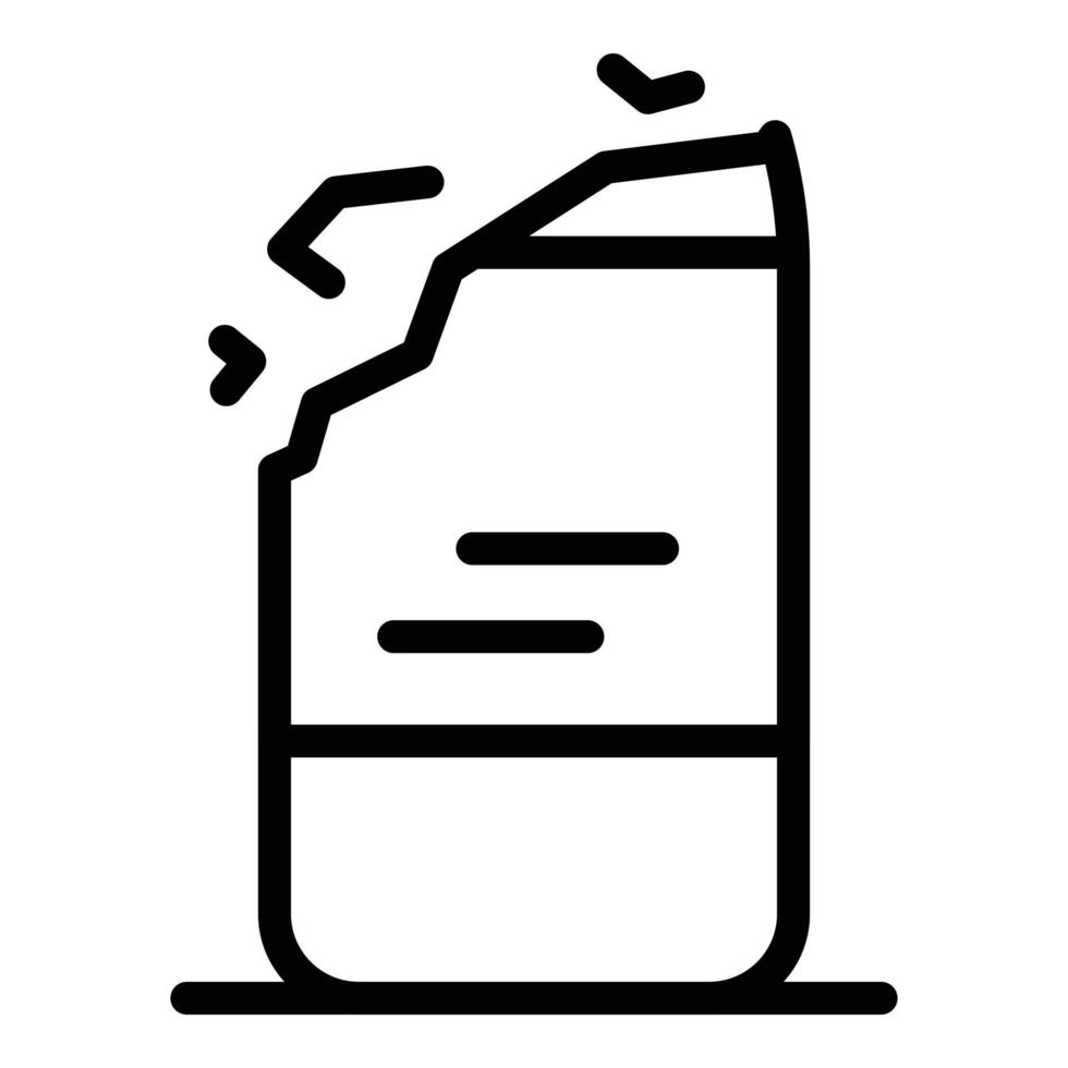 Home garbage icon, outline style vector