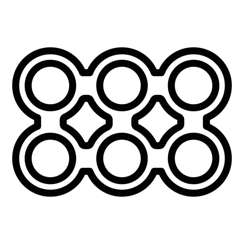 Metal garbage icon, outline style vector