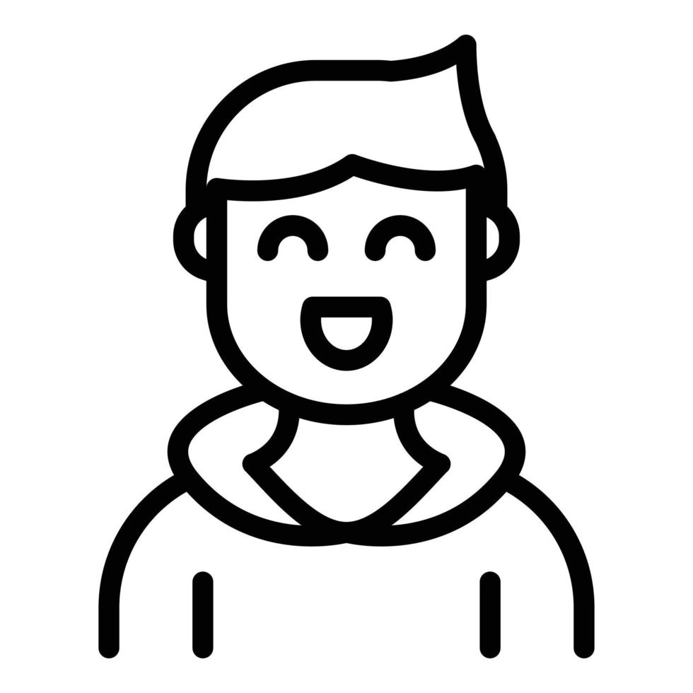 Son icon, outline style vector