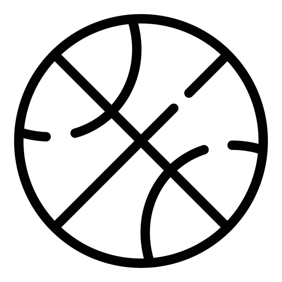 Basketball icon, outline style vector