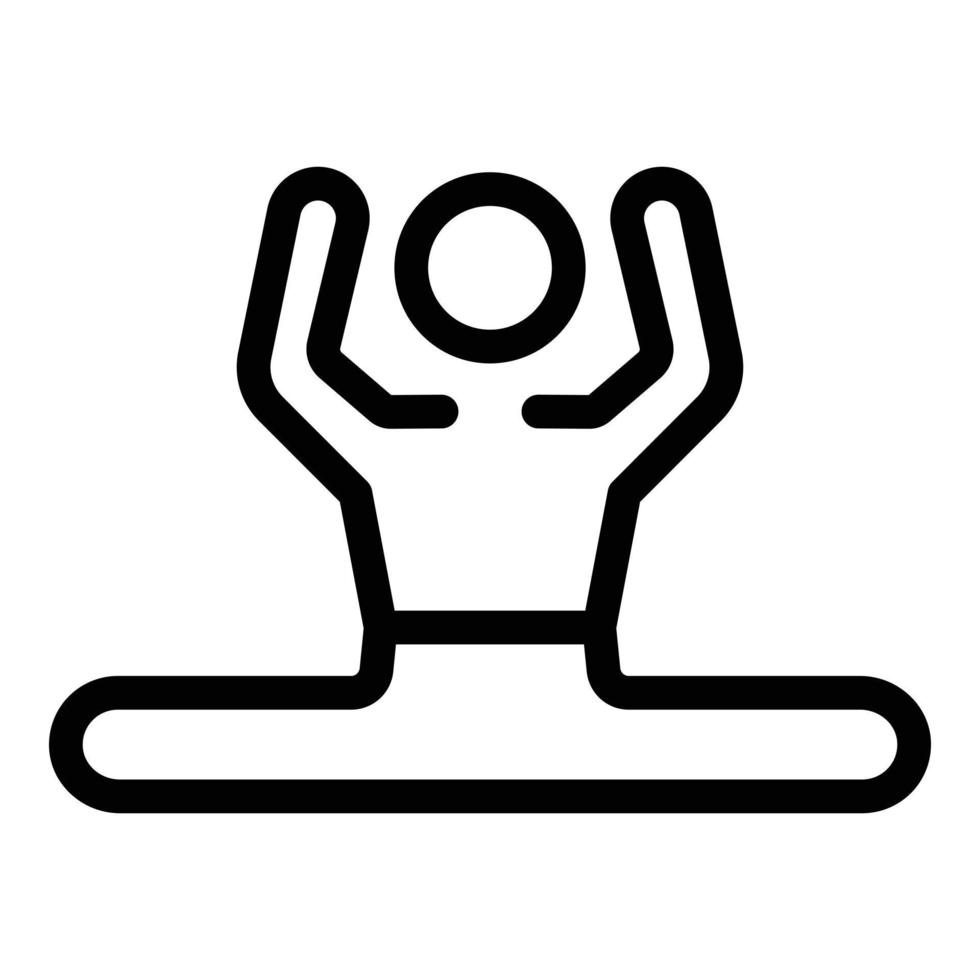 Gymnast man icon, outline style vector