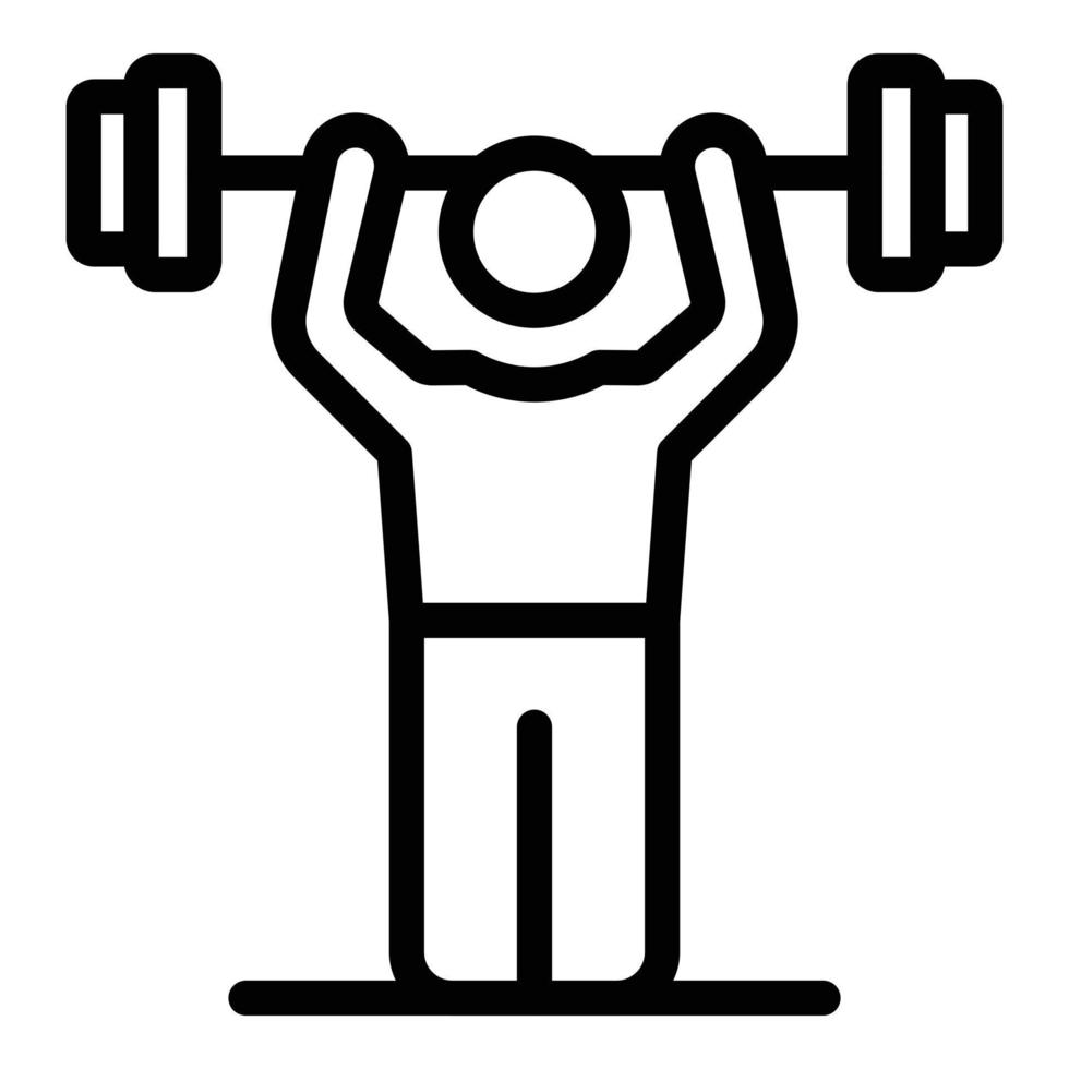 Gym exercise icon, outline style vector