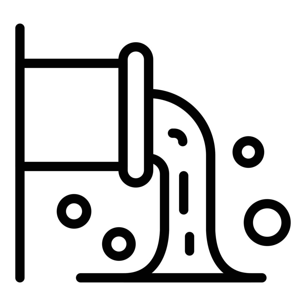 Pipe waste icon, outline style vector