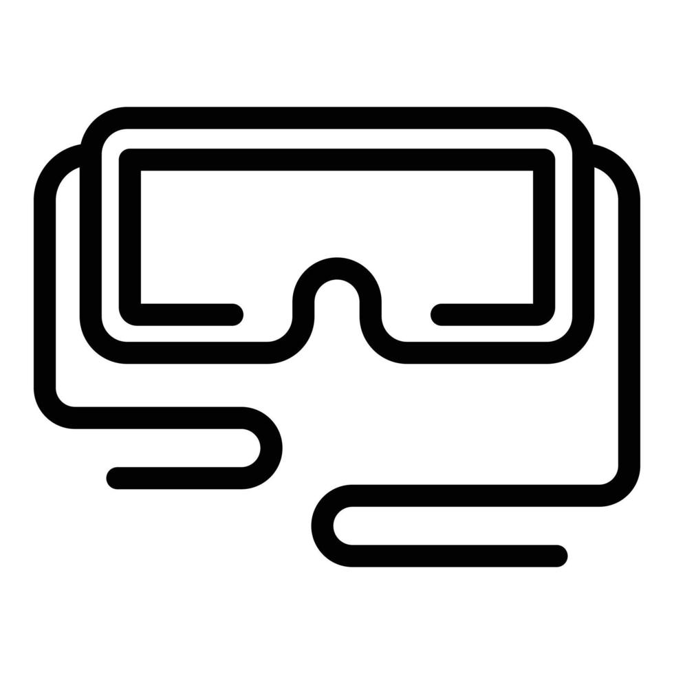 icono de gafas médicas de portada, estilo de contorno vector