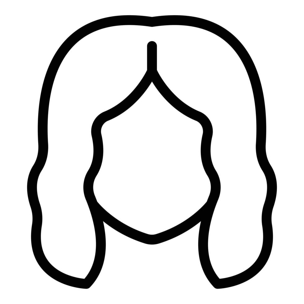 Wave wig icon, outline style vector
