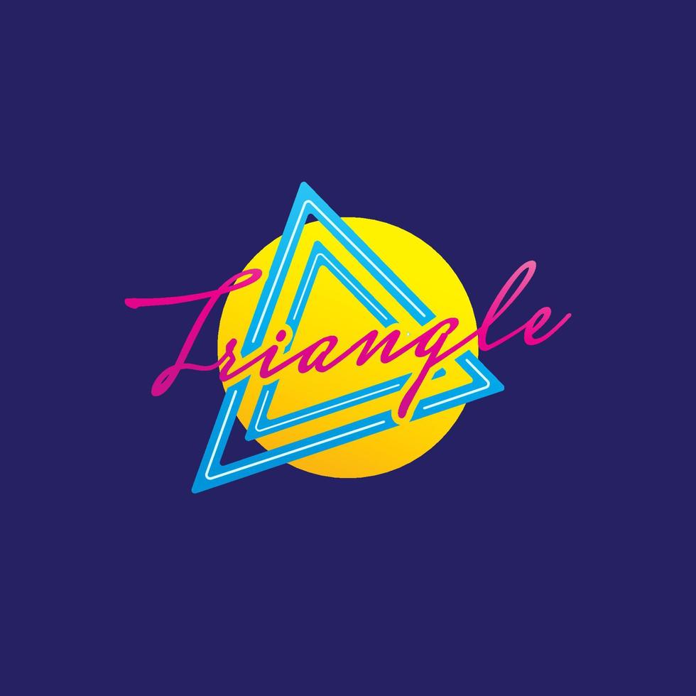 Retro Concept Triangle Logo Design vector