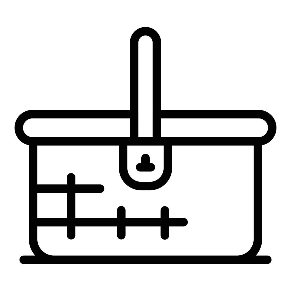 icono de cesta, estilo de contorno vector