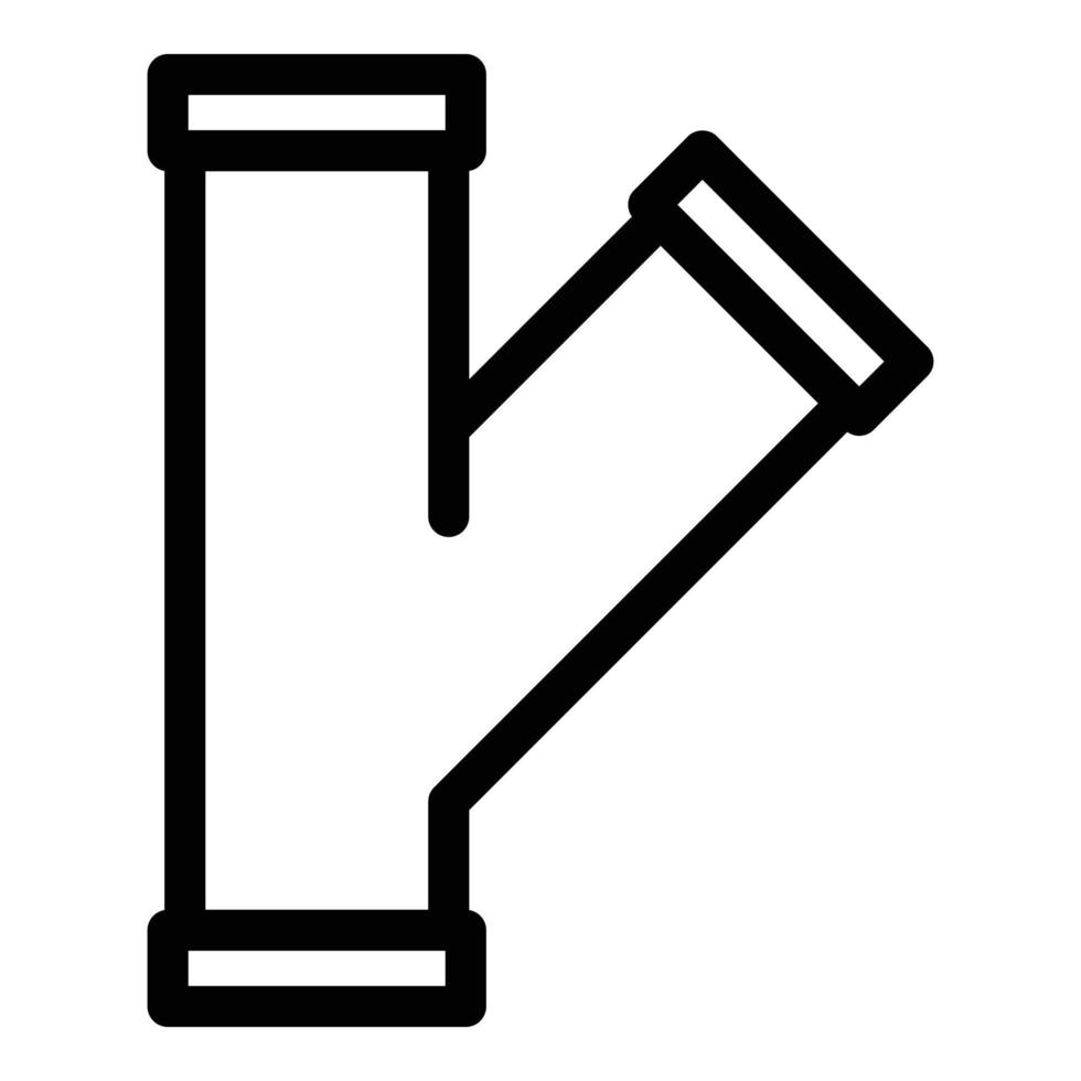 icono de conexión de tubería, estilo de contorno vector