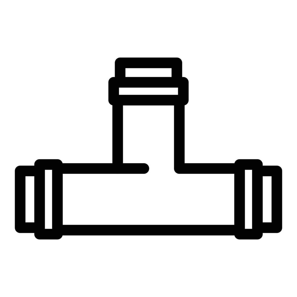 Fitting pipe icon, outline style vector