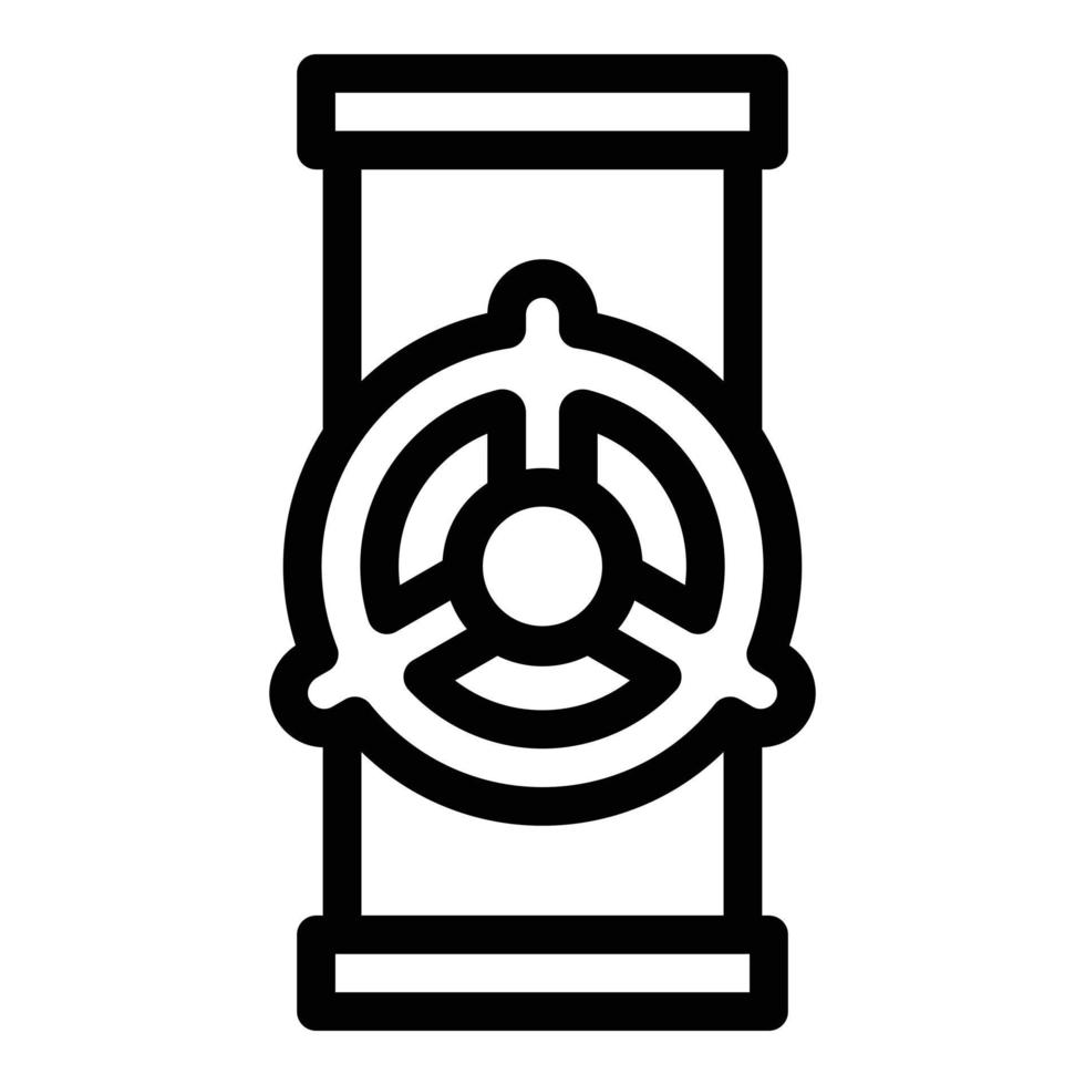 Pipe tube icon, outline style vector