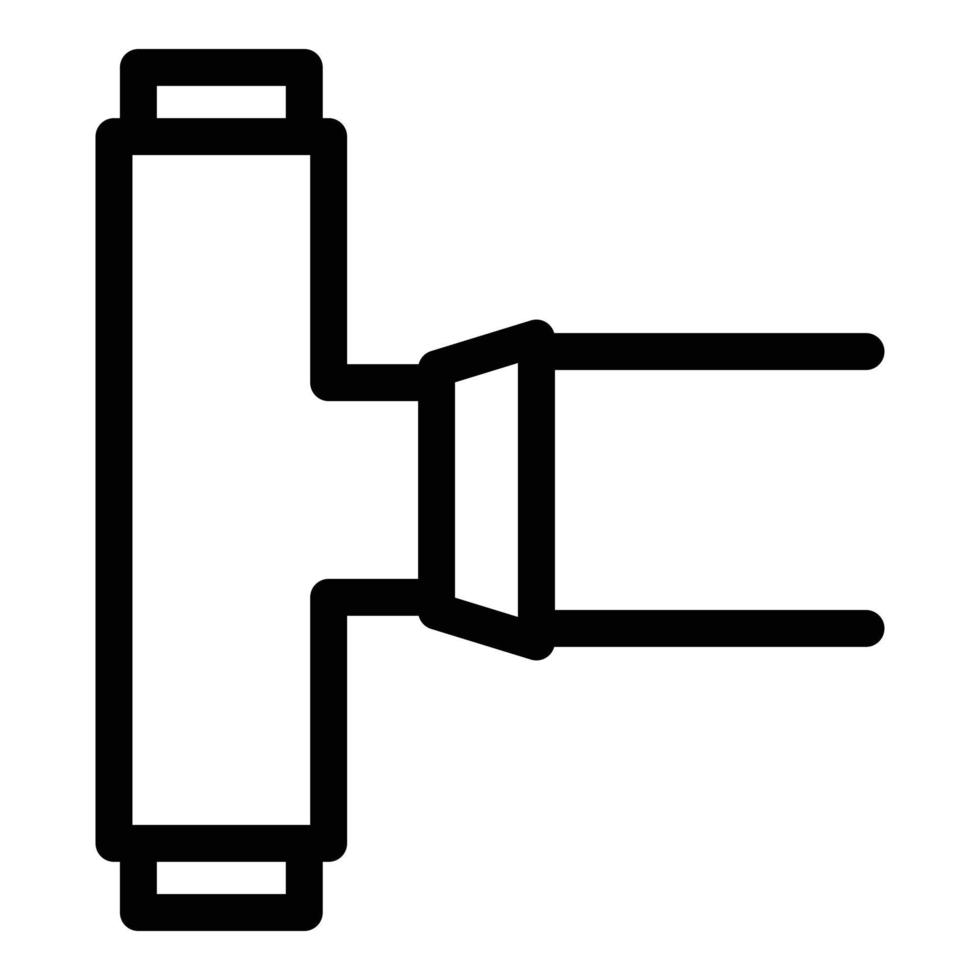 Water pipe icon, outline style vector