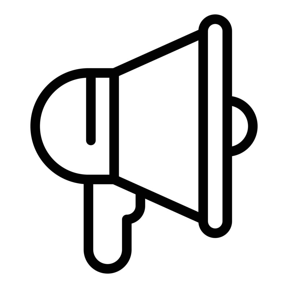 Customer megaphone icon, outline style vector